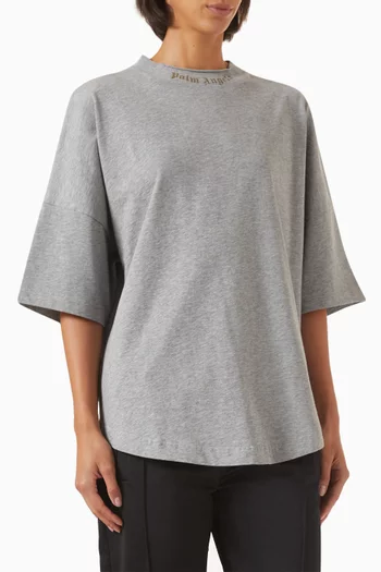 Logo Collar T-shirt in Cotton