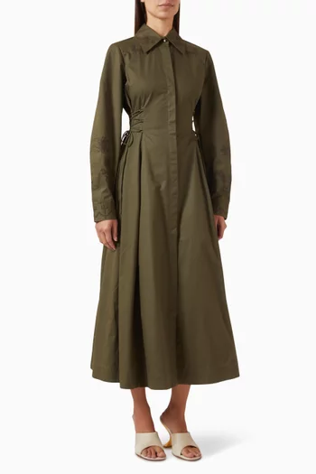 فستان جوزفين بنمط قميص بأربطة جانبية