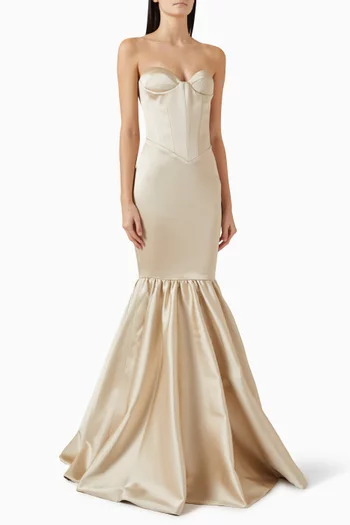 Inara Mermaid Gown in Satin