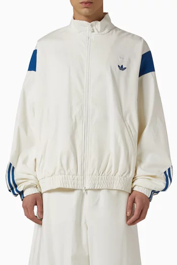 x Willy Chavarria Track Jacket in Stretch Cotton Poplin
