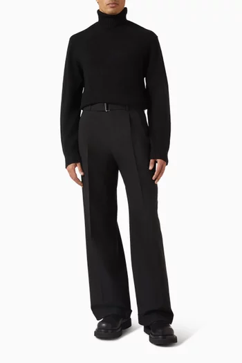 سترة ماي نك بياقة عالية مزيج صوف