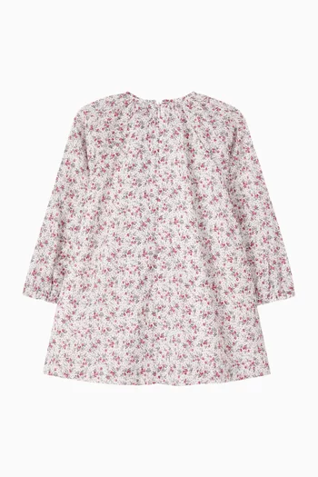 فستان بنقشة زهور قطن