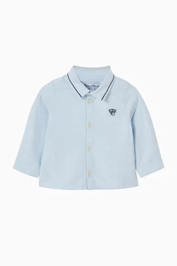 Striped Button-down Shirt in Cotton