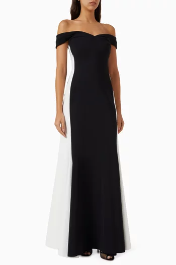 Off-shoulder Maxi Dress in Jersey