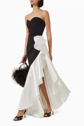 Ruffled Maxi Dress in Jersey