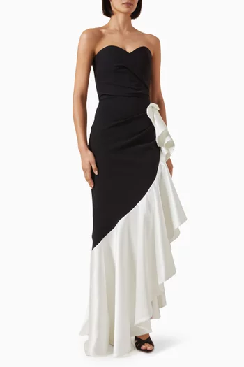 Ruffled Maxi Dress in Jersey