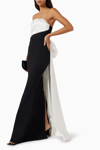 فستان ريكا طويل برباط جيرسيه