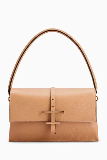 Mini T Timeless Flap Bag in Leather