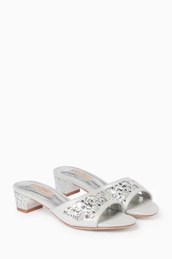 Doreen 30 Crystal-embellished Mules