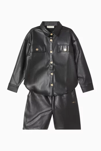 قميص جلد صناعي