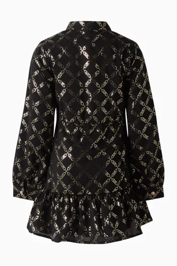 Metallic Logo-print Dress