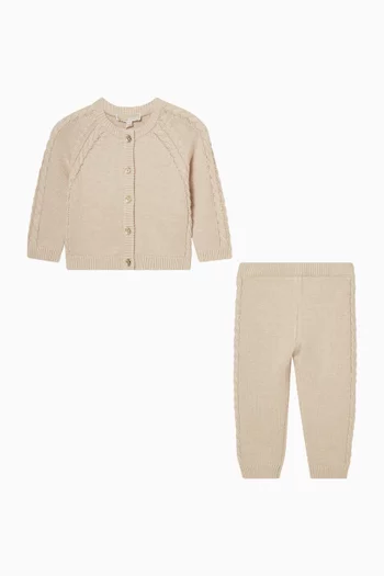 Knit Cardigan & Pants Set