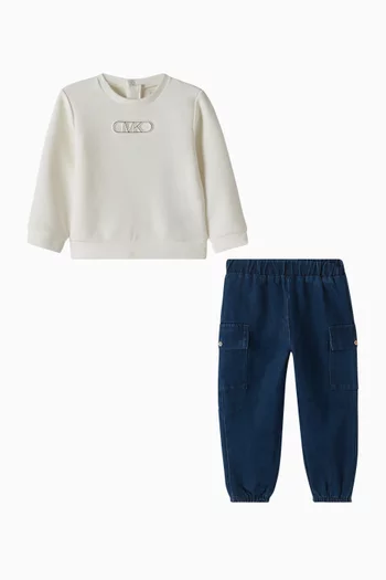 Sweatshirt & Cargo Jeans Set
