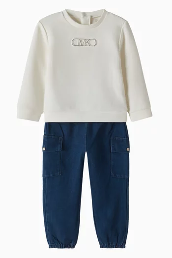 Sweatshirt & Cargo Jeans Set