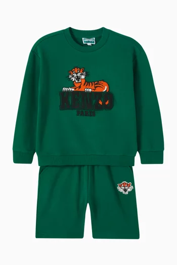 شورت برمودا بطبعة نمر قطن