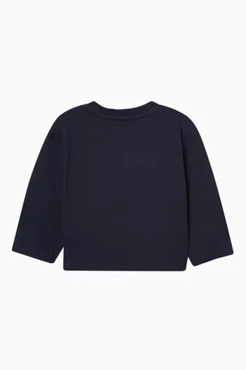 سويت شيرت بشعار الماركة قطن