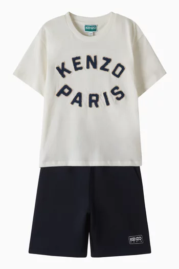 شورت بشارة شعار الماركة قطن