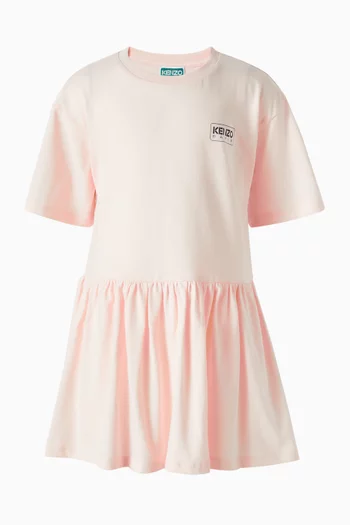 فستان بطبعة شعار الماركة قطن عضوي