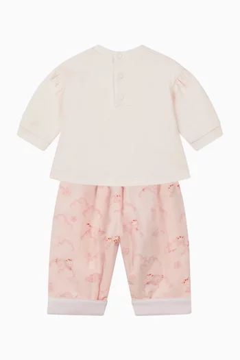 طقم متناسق بطبعة نمر قطن