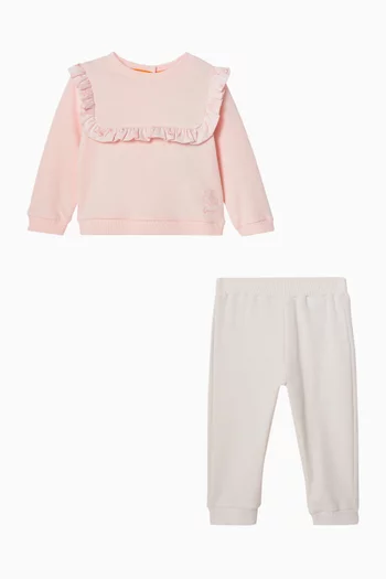 طقم بشعار زهور بوكي قطن، قطعتان