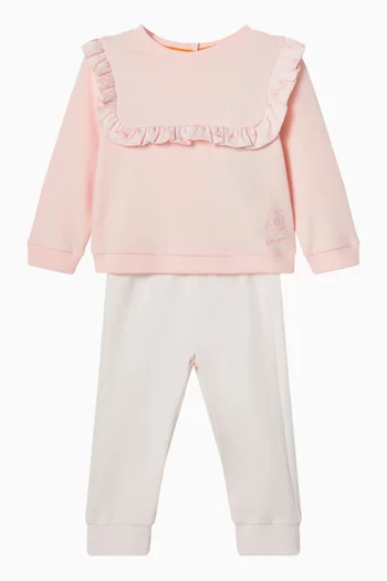 طقم بشعار زهور بوكي قطن، قطعتان