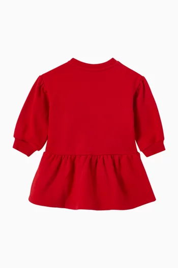 فستان بطبعة شعار الماركة قطن