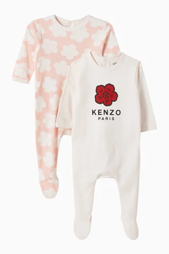 طقم بيجاما بطبعة زهور قطن عضوي