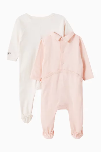 طقم بيجاما قطعة واحدة بزهرة بوكي، قطعتان