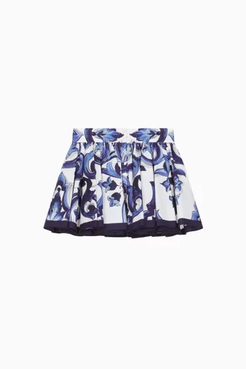 Majolica-print Skirt in Cotton