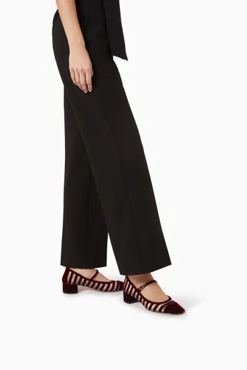 حذاء كلاسيك سو مايور بكعب 35 مم قماش شبكي وشمواه