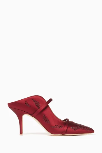 Maureen 70 Embellished Mules in Satin