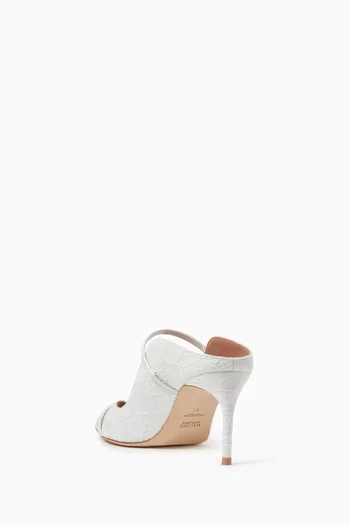 Noah 70 Mule Sandals in Lace & Leather
