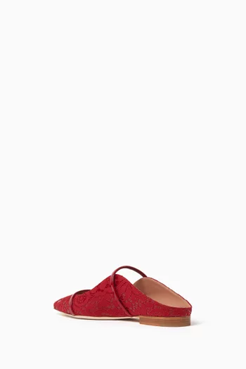 Maureen Flat Mules in Lace