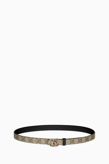 GG Marmont Reversible Belt in GG Supreme Canvas & Leather