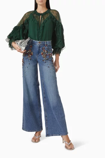 Aleena Top in Lace & Satin