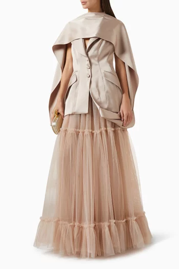 Rose Fane Top in Satin