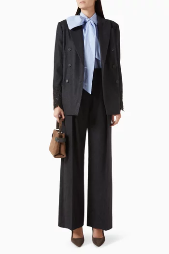 Bead-embellished Pants in Wool