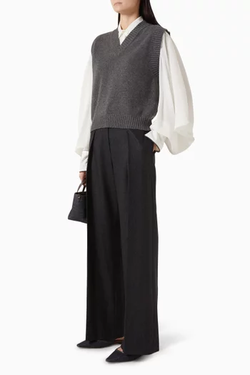 فيست مطرز بخرز مونيلي كشمير