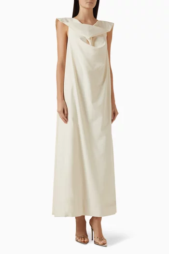 فستان لونا بظهر مكشوف مزيج رايون