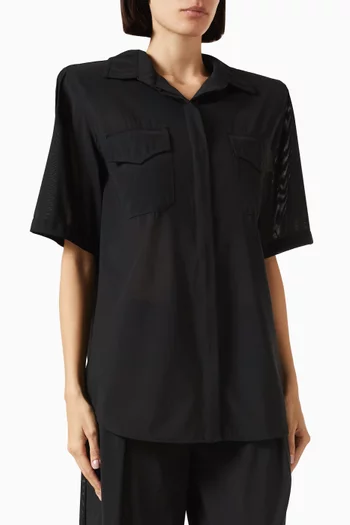 Oversized Shirt in Power Tulle