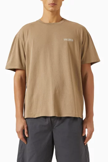 تي شيرت مزين بشعار الماركة قطن