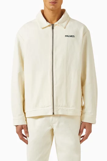 جاكيت بسحّاب بطبعة Forever قطن تويل عضوي