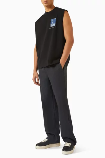 بنطال لوسيان بنقشة هيرنج بون قطن