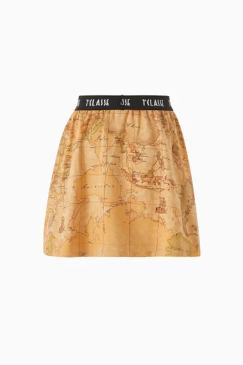 Geo Map Printed Skirt