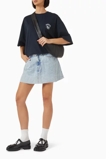 Varsity Teddy Logo T-shirt in Cotton