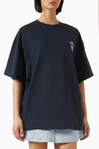 Varsity Teddy Logo T-shirt in Cotton