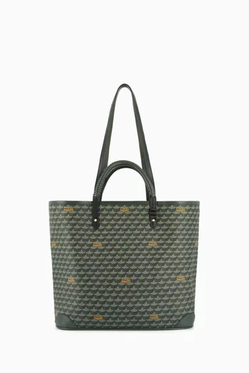 حقيبة يد دابل باتل 35 قنب بنقشة حراشف الأفعى وجلد