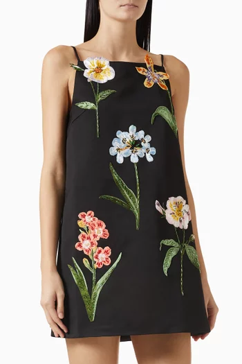 Leia Embroidered Mini Dress
