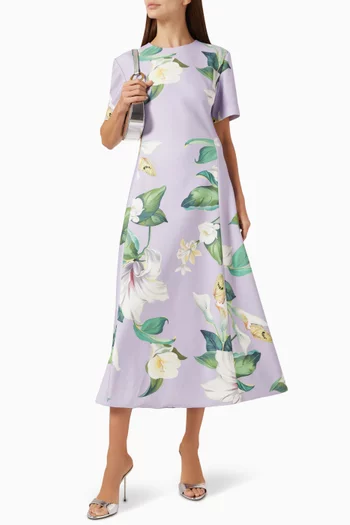 Caroline Printed Midi Dress