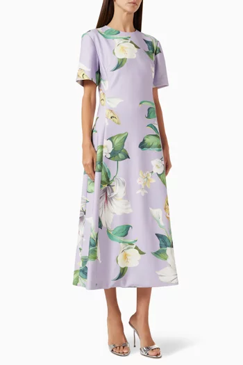 Caroline Printed Midi Dress